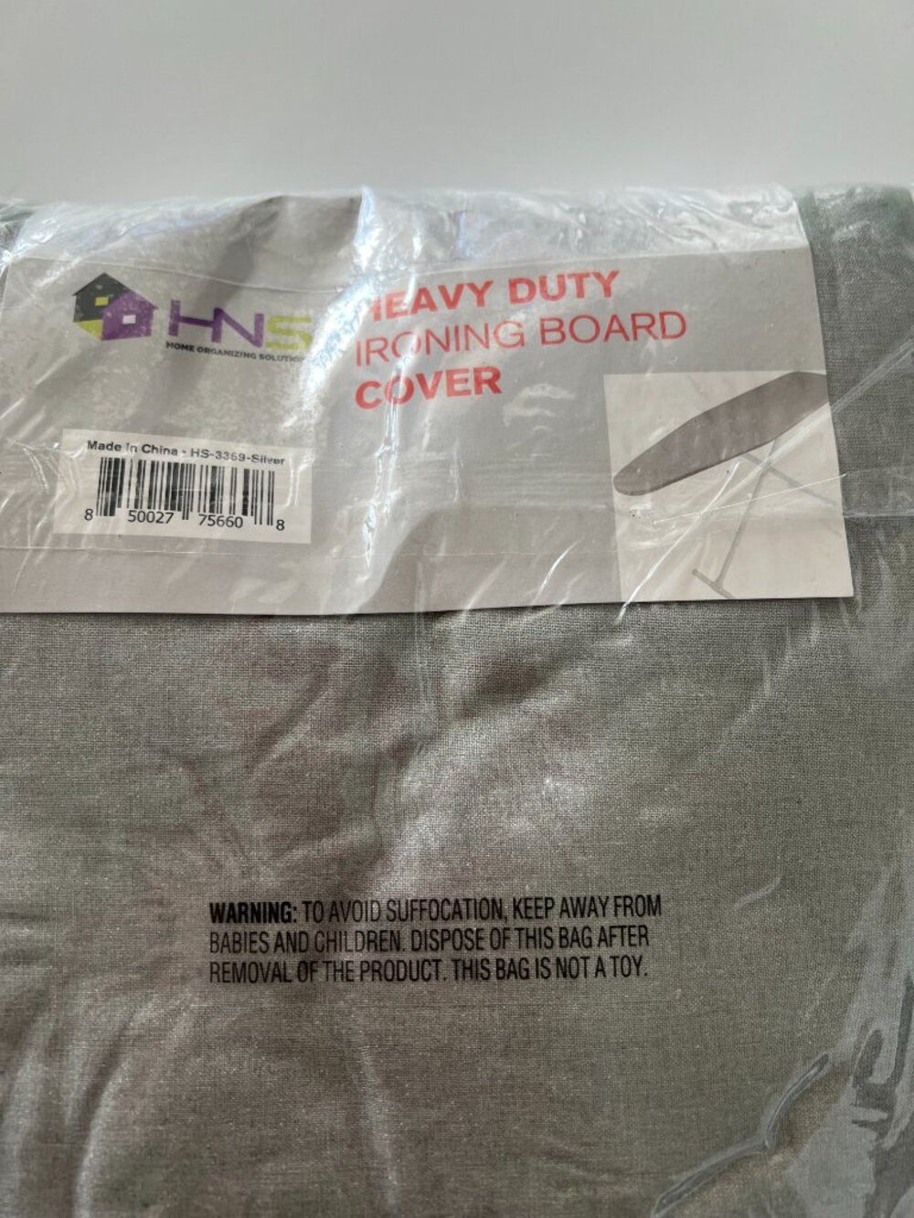 Brand New Heavy Duty Ironing Board Cover - Silver 54 x 15" - Picture 3 of 6